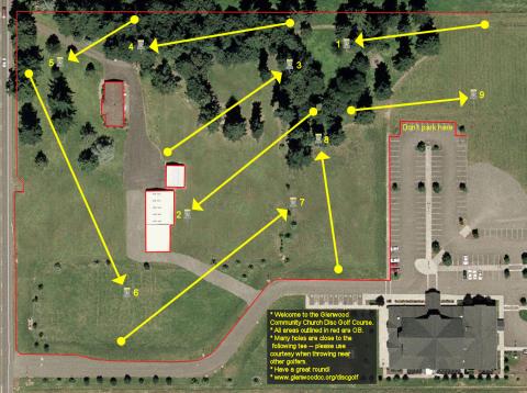 Glenwood Disc Golf Course map